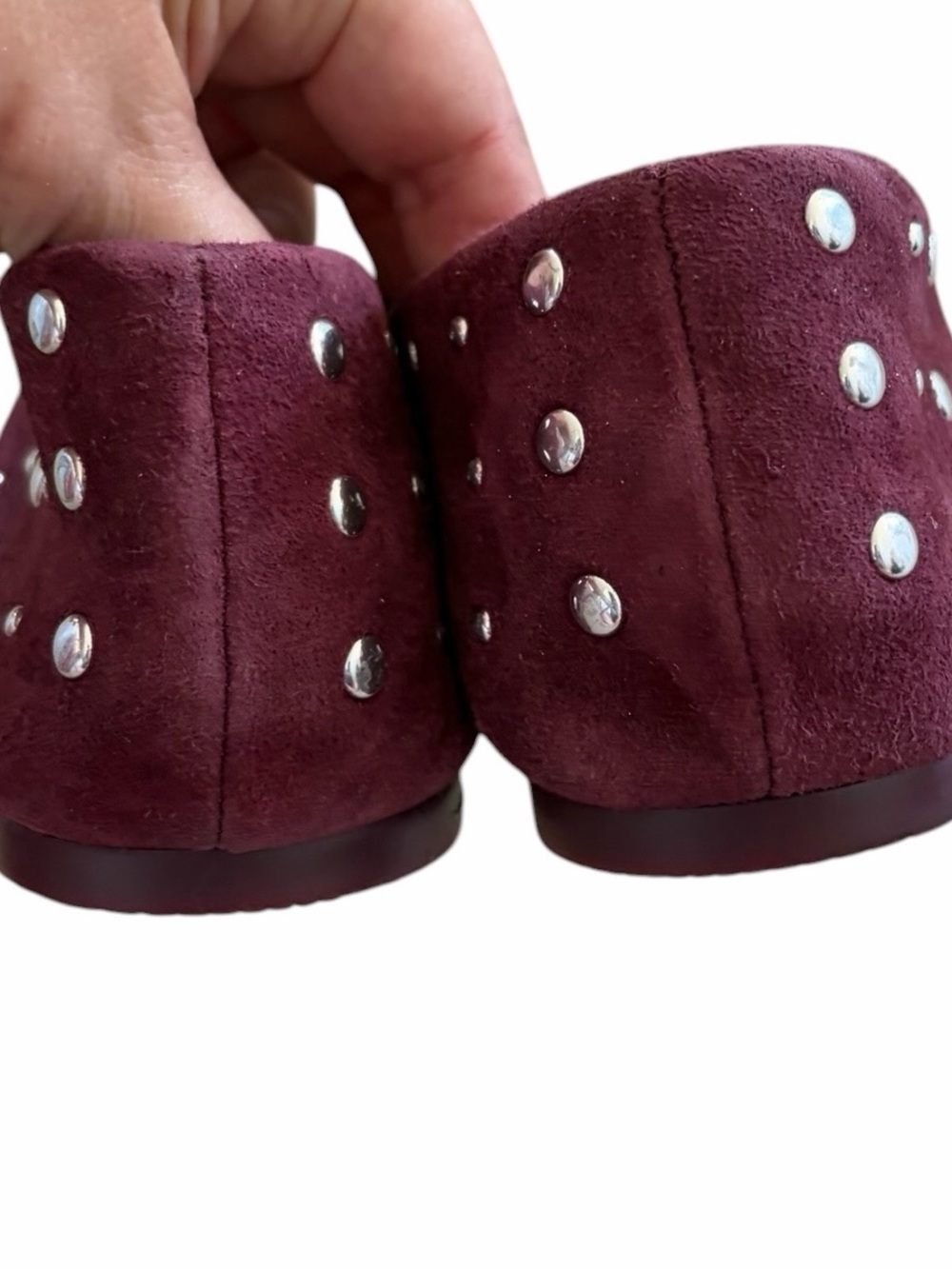 Splendid Latouche Studded Flat in Dark Plum Size 9 - Picture 10 of 11